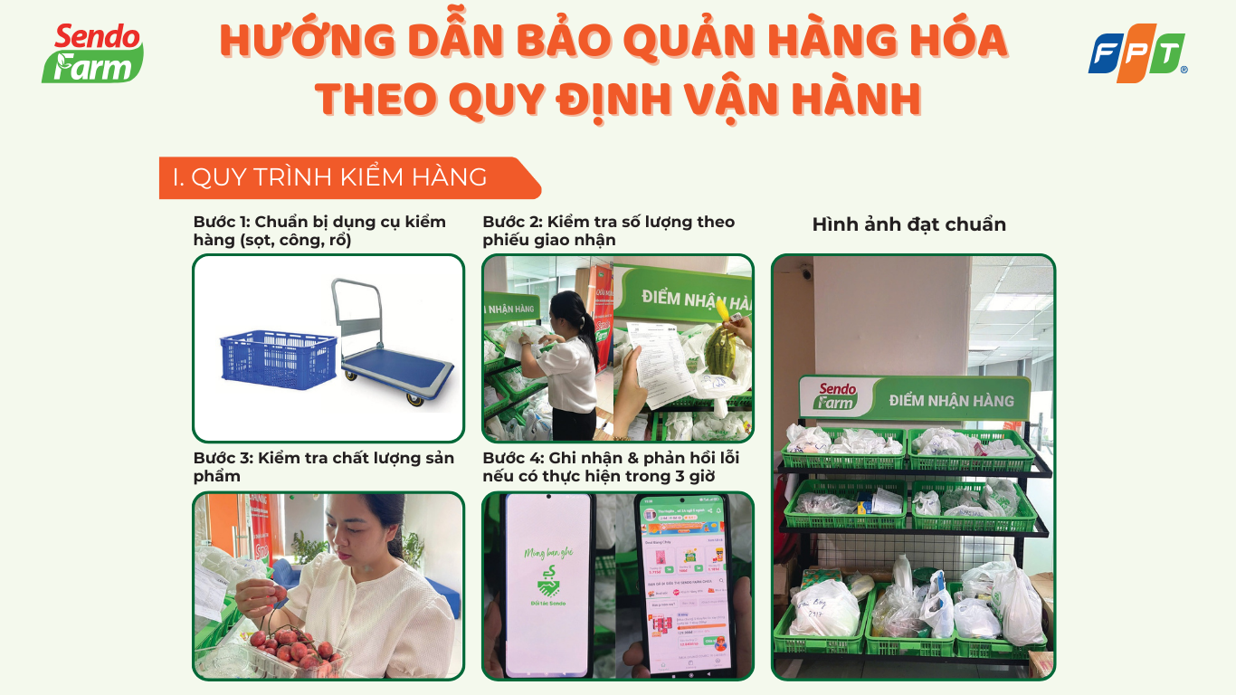 Đối tác Sendo Farm: Kiểm tra hàng hóa trong 3 giờ – Giữ trọn chất lượng, trao trọn niềm tin