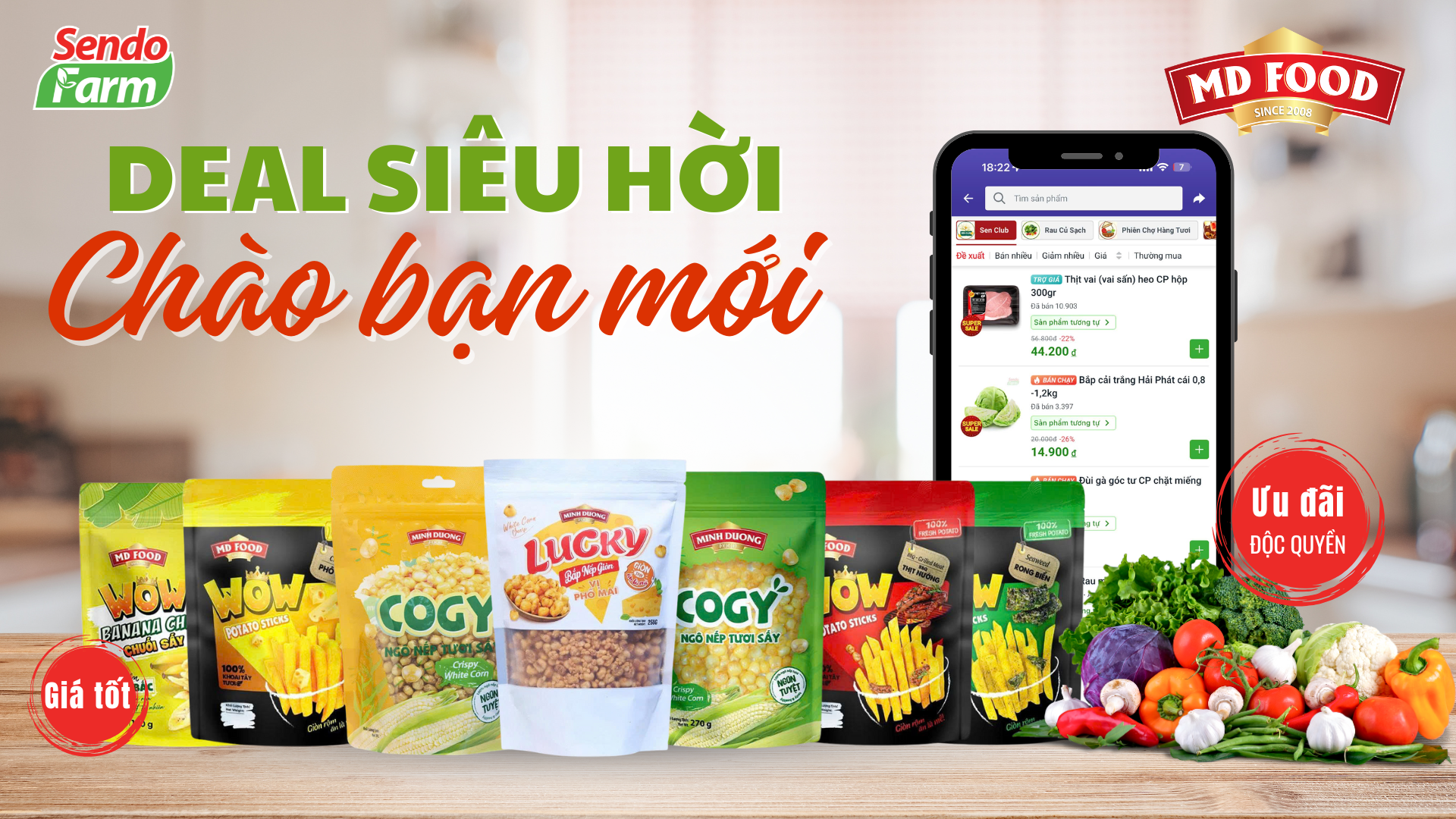 Sendo Farm chào đón MD FOOD  – đối tác đồng hành vì nông sản sạch