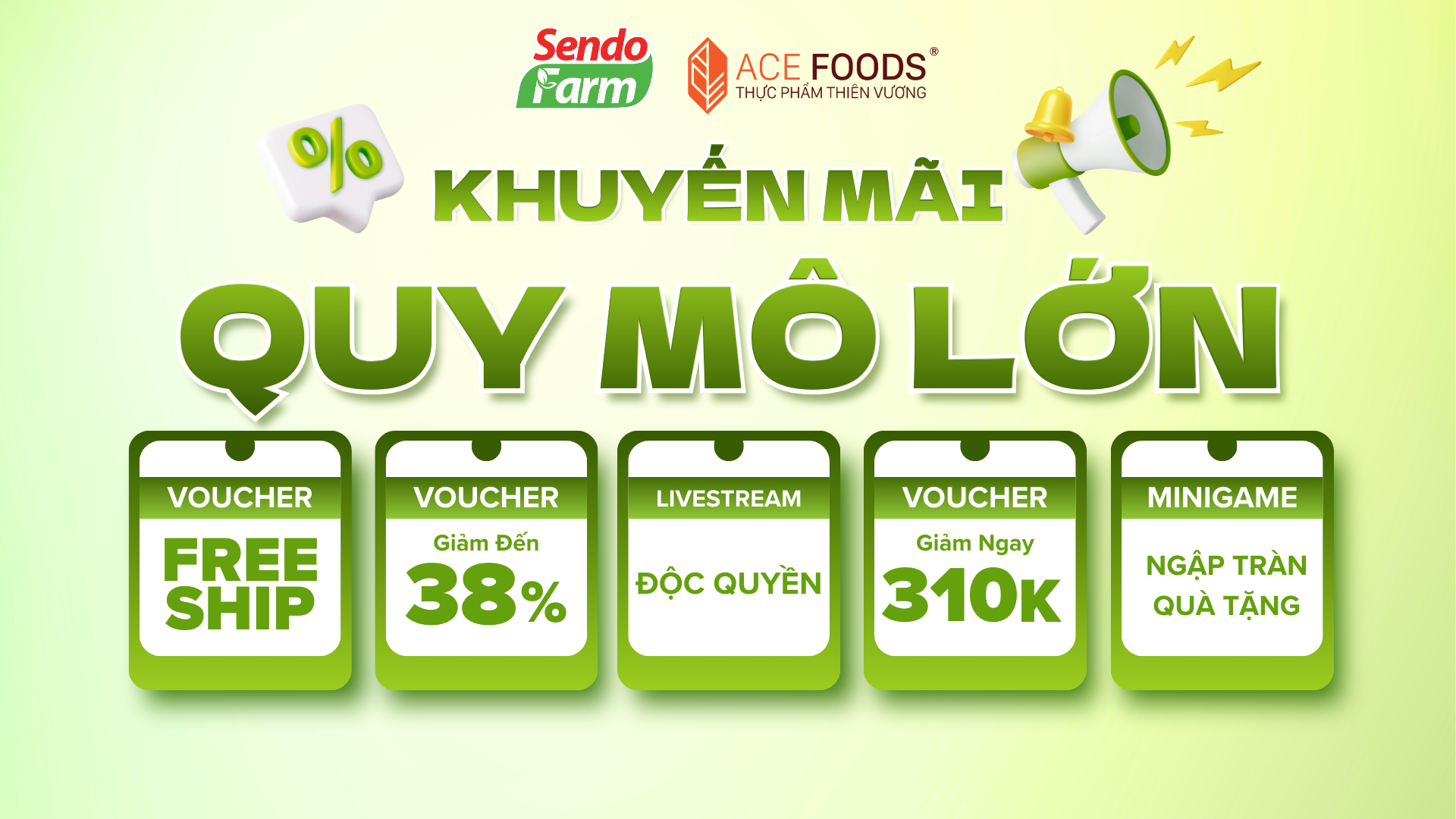 Thiên Vương ACE FOODS và Sendo Farm: Hợp tác chiến lược mang đến trải nghiệm mua sắm thực phẩm khác biệt